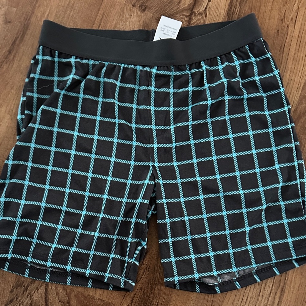 Cat & Jack Black and Blue Grid Pajama Bottoms